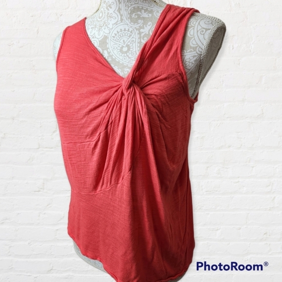 Spence Coral Twist Front Sleeveless Top Size Large - Picture 1 of 4